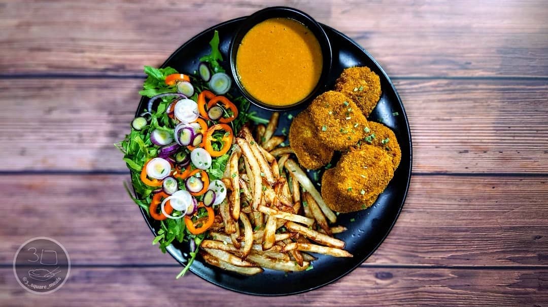 Vegetarian Katsu Nuggets and Fries