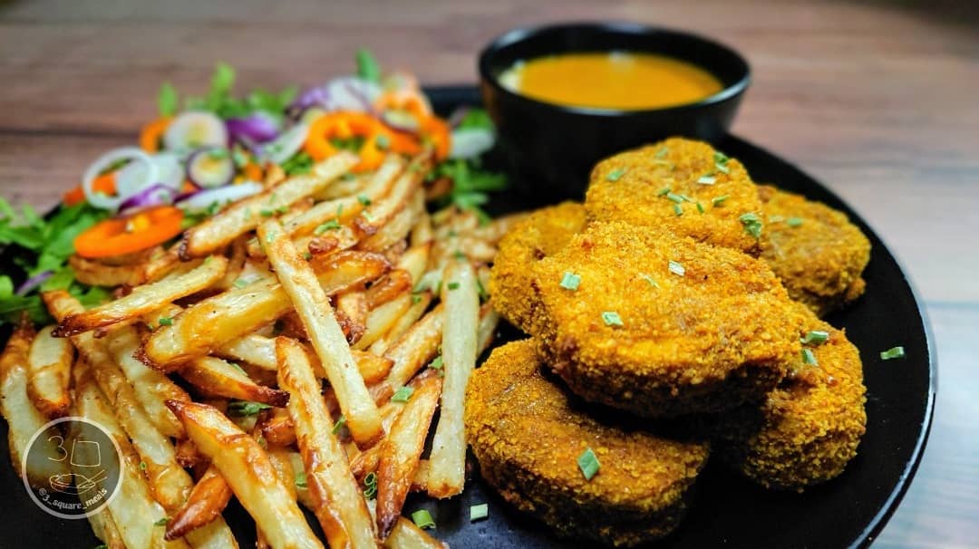 Vegetarian Katsu Nuggets and Fries