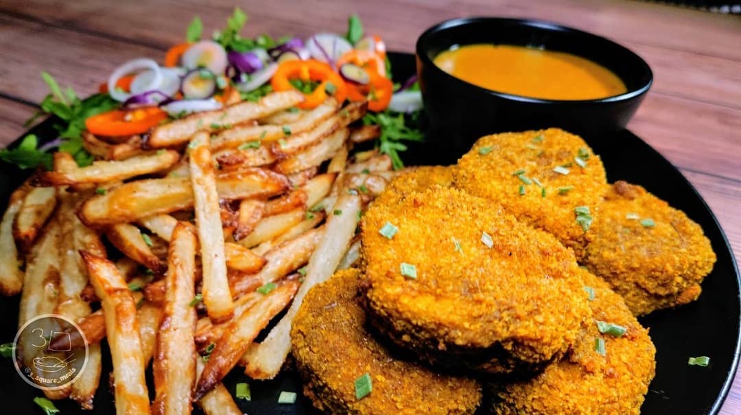 Vegetarian Katsu Nuggets and Fries