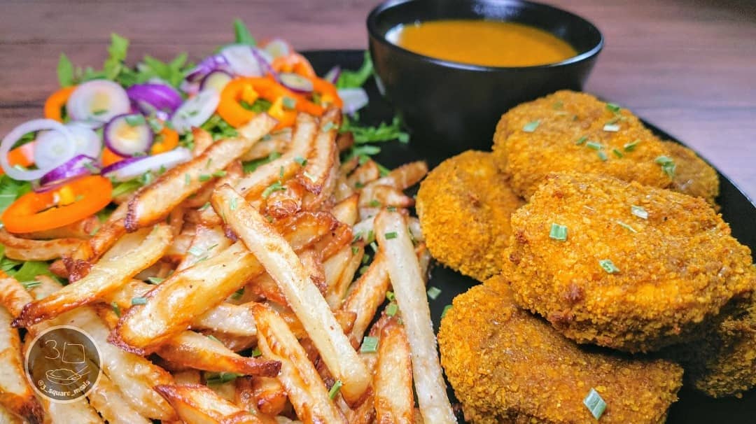 Vegetarian Katsu Nuggets and Fries