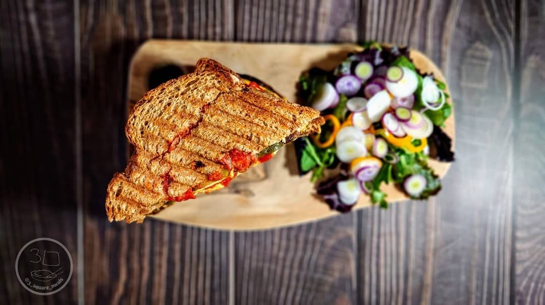 Vegetarian Cheeseburger Toastie