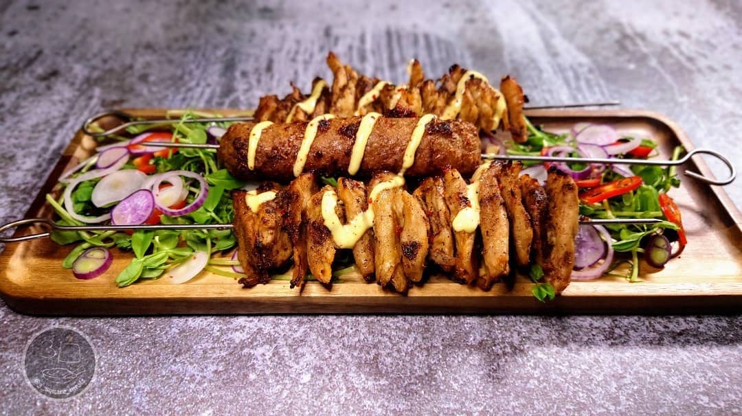 Shawarma Spiced Vegetarian Skewers