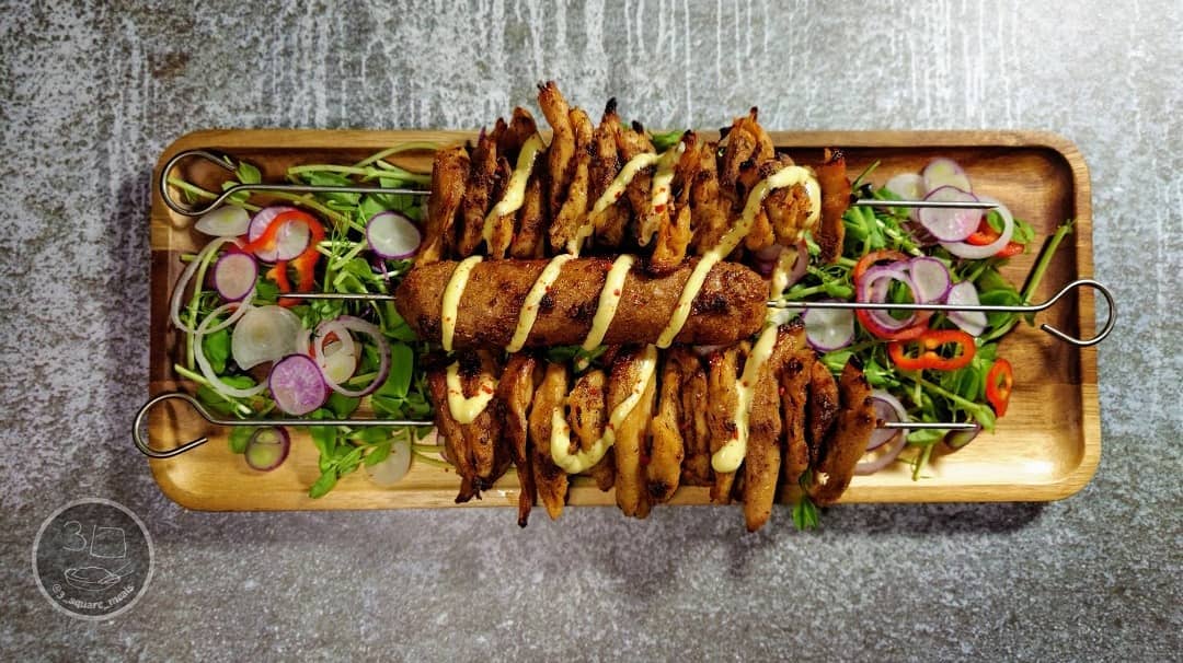 Shawarma Spiced Vegetarian Skewers