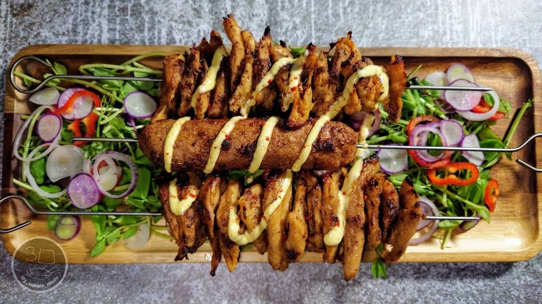 Shawarma Spiced Vegetarian Skewers