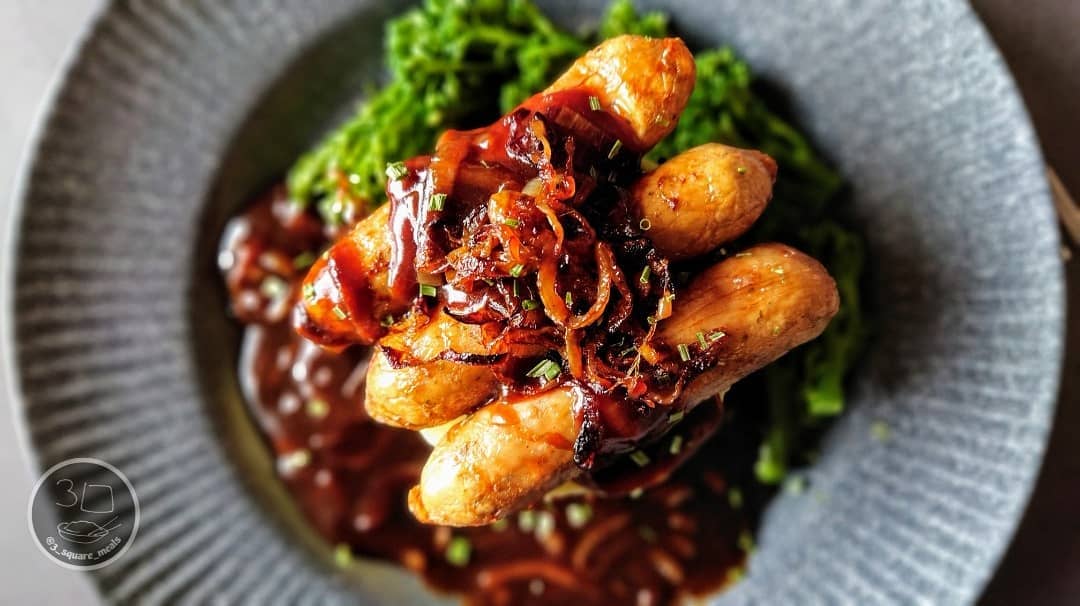 Sausage with Mash and Caramelised Onion Gravy