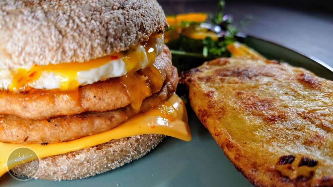 Homemade Vegetarian Egg Mcmuffin Fakeaway