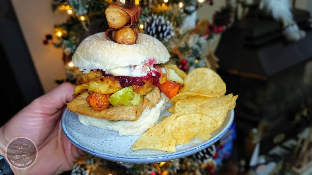 Vegetarian Christmas Leftovers Sandwich
