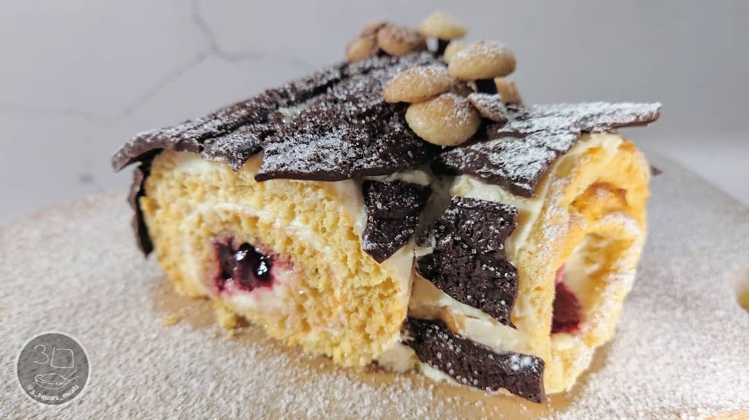 White Forest Yule Log