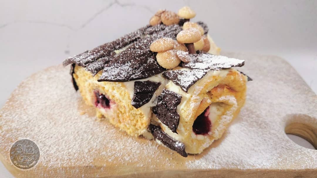 White Forest Yule Log