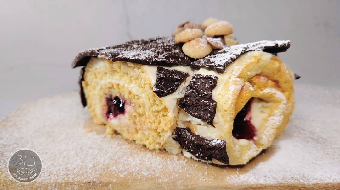 White Forest Yule Log
