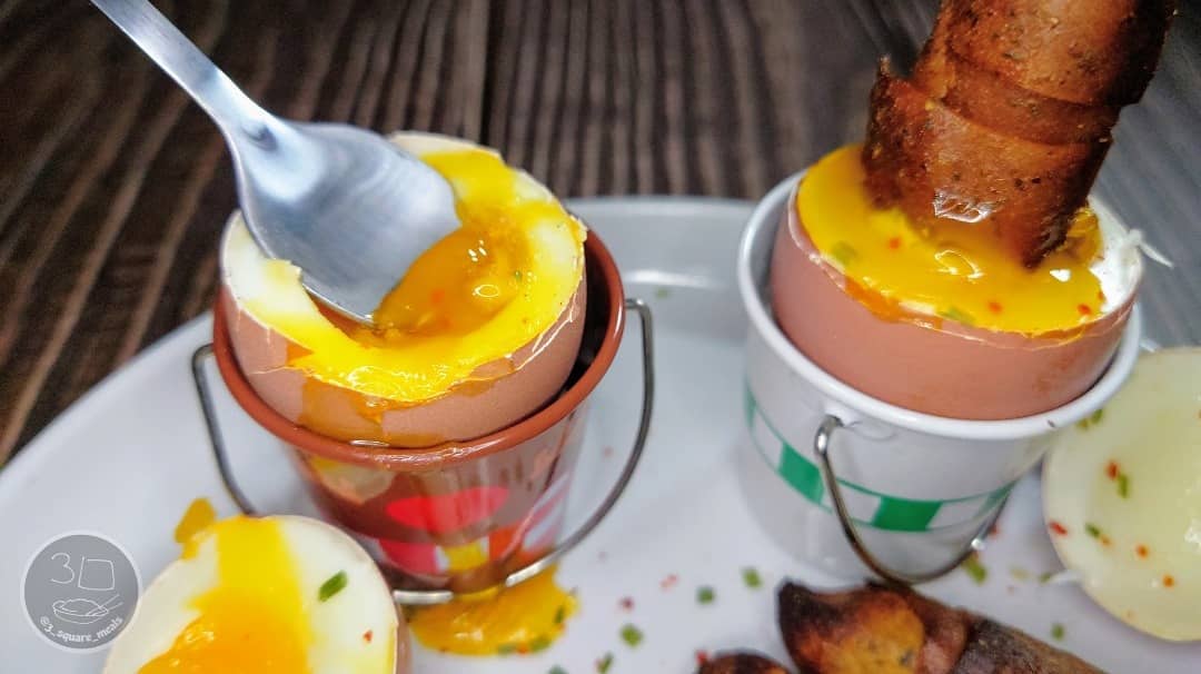 Festive Dippy Eggs with Sausages