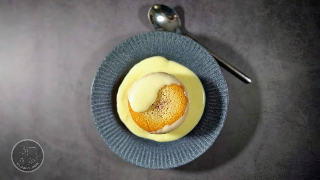 Raspberry Jam Sponge Cake with Homemade Custard