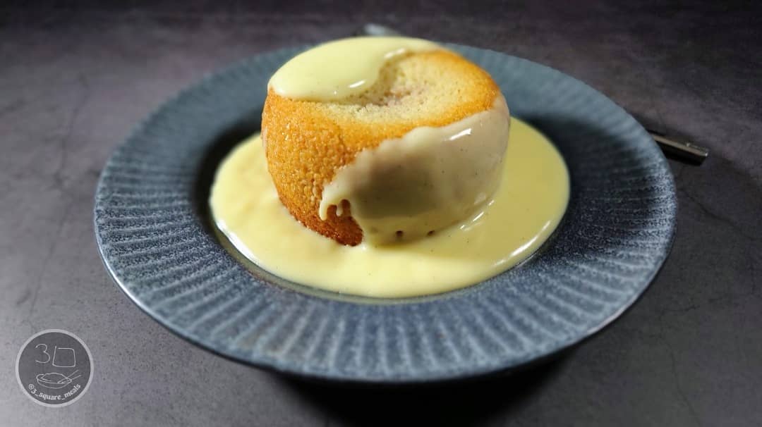 Raspberry Jam Sponge Cake with Homemade Custard
