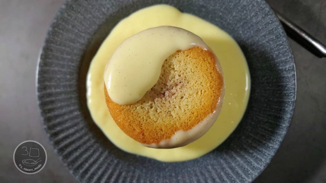 Raspberry Jam Sponge Cake with Homemade Custard