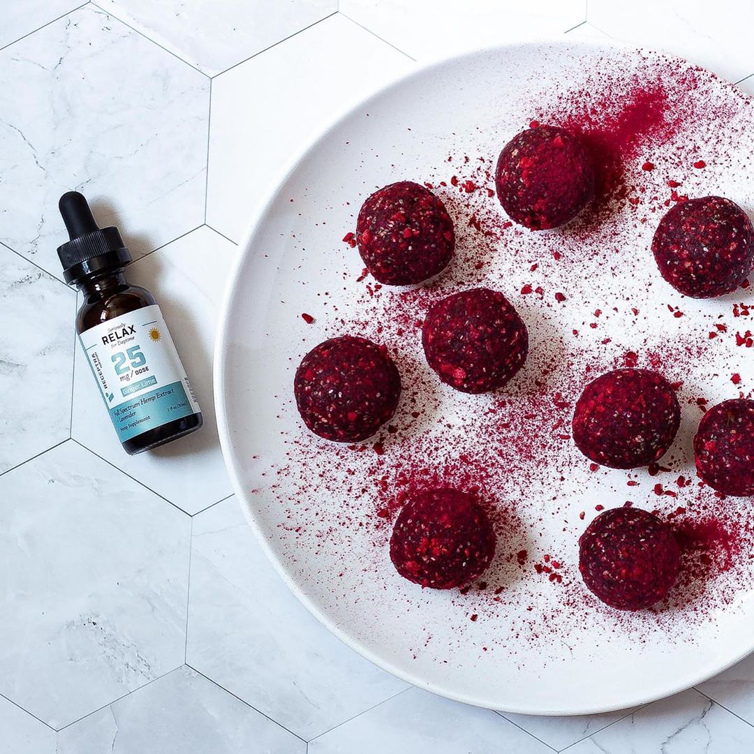 CBD-Infused Raspberry and Beetroot Bliss Balls