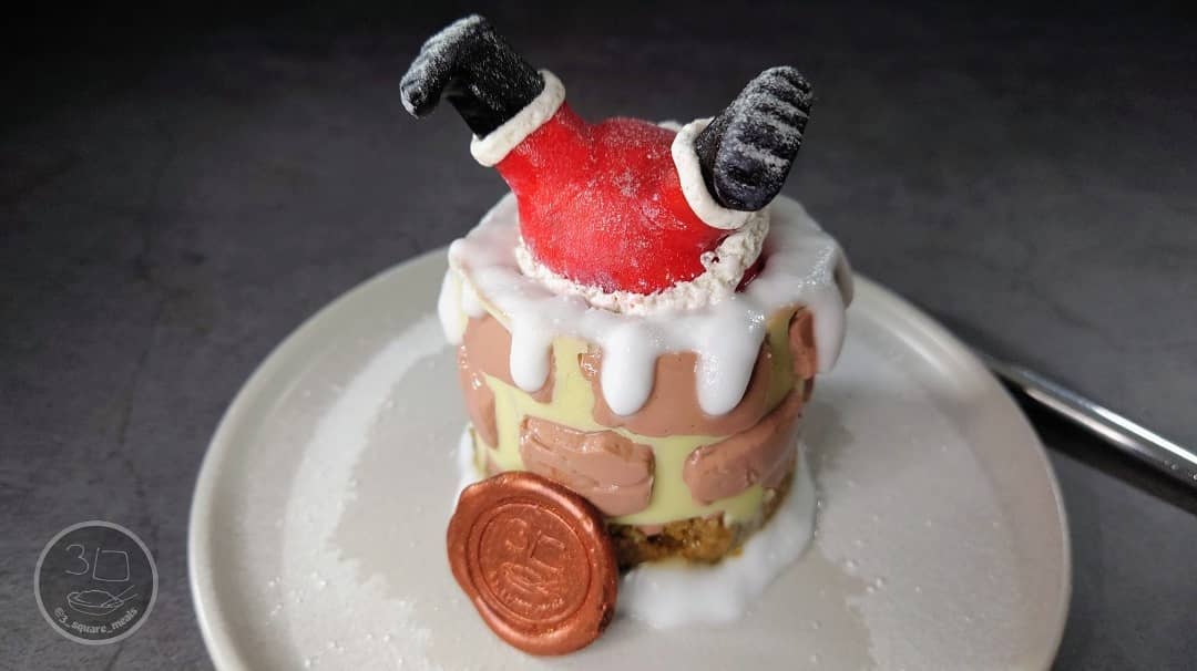 Santa Cheesecake with Marzipan Legs