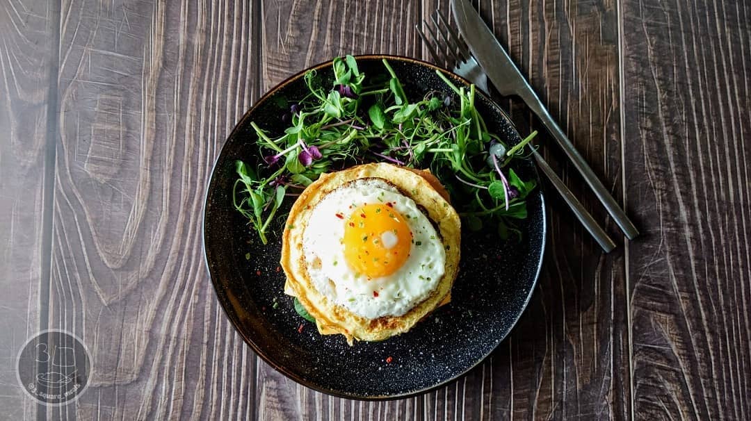 Vegetarian Omelette Stacker Breakfast