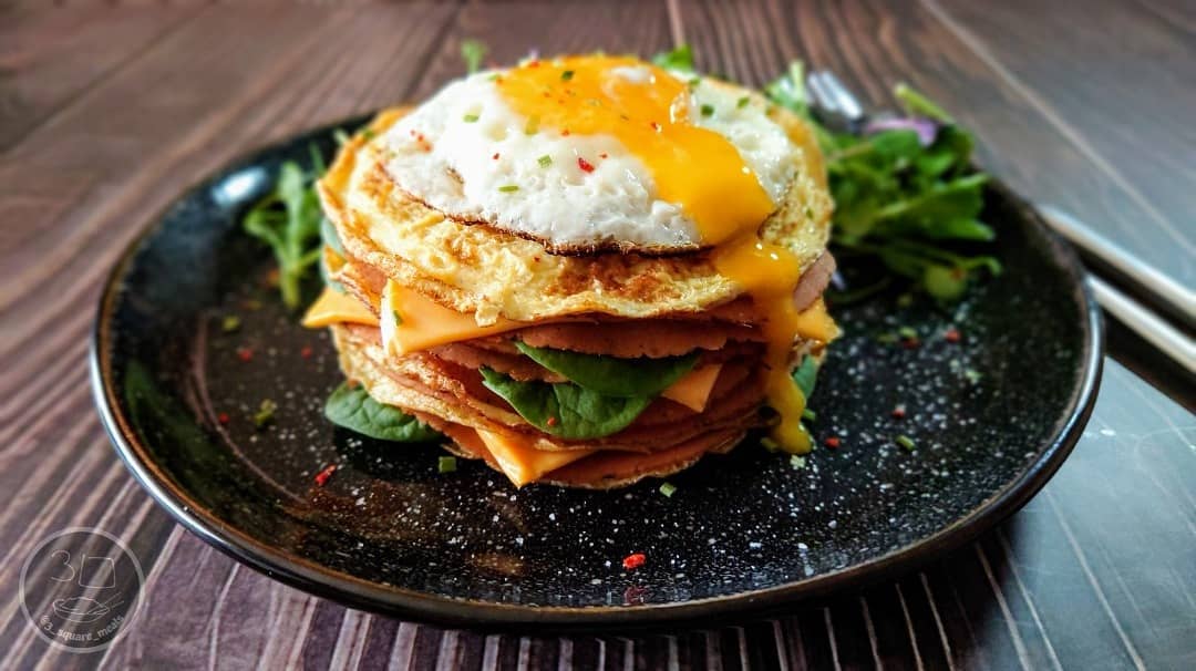 Vegetarian Omelette Stacker Breakfast
