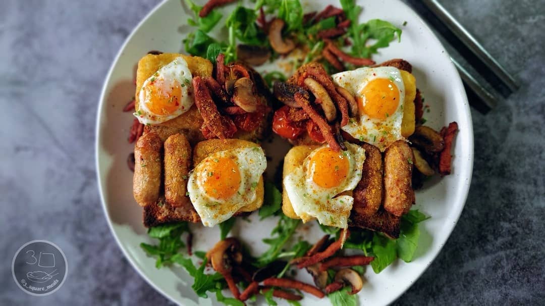 Vegetarian Breakfast on Toast