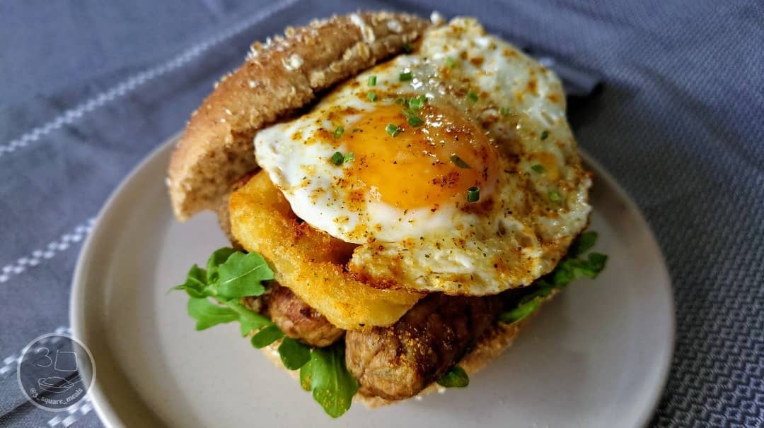 Sausage Hash Brown Egg Butty