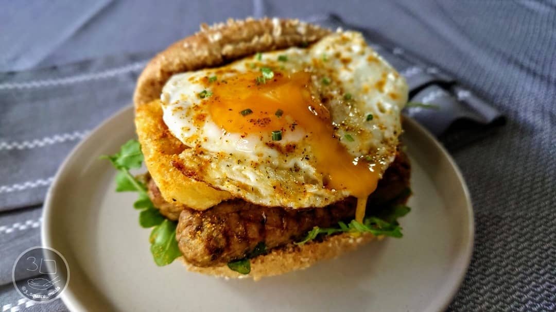 Sausage Hash Brown Egg Butty