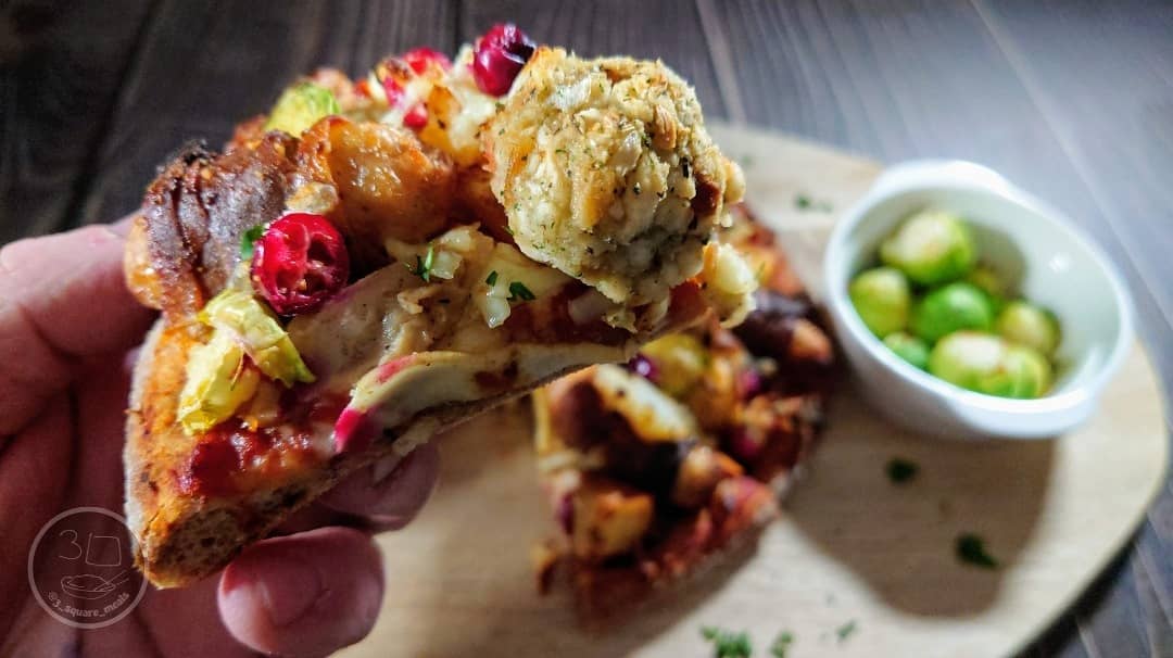 Vegetarian Festive Christmas Pizza