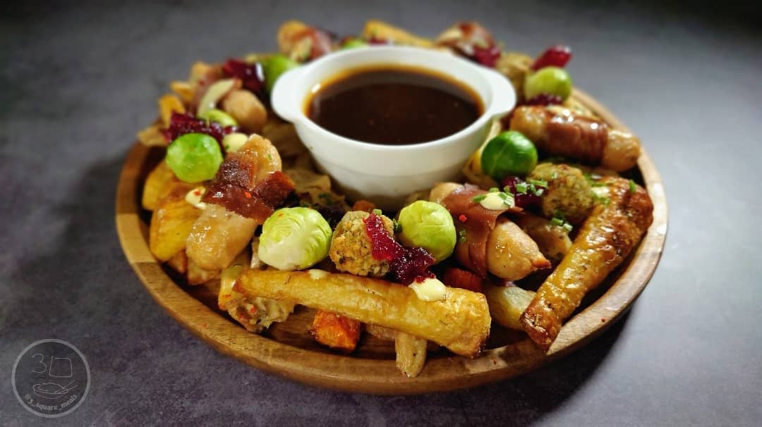 Festive Vegetarian Loaded Fries