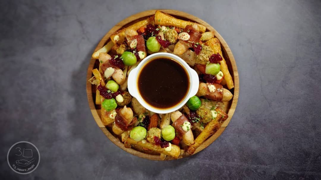 Festive Vegetarian Loaded Fries