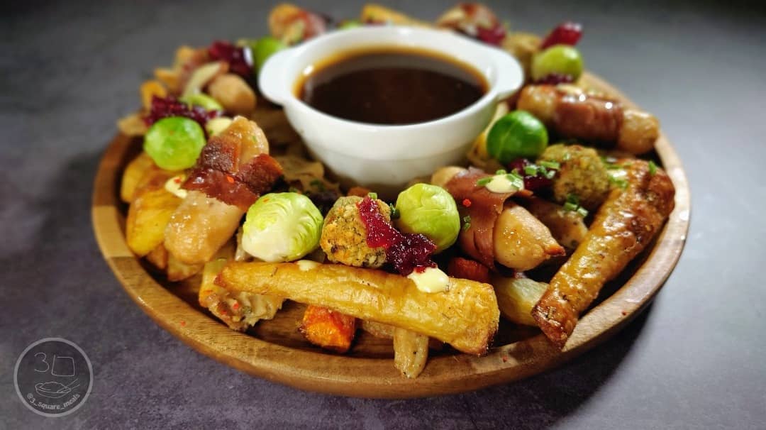 Festive Vegetarian Loaded Fries