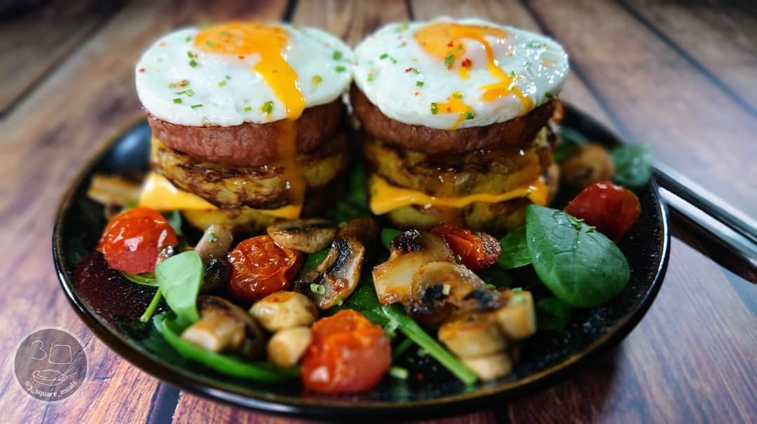 Vegetarian Maccy Style Breakfast Stack