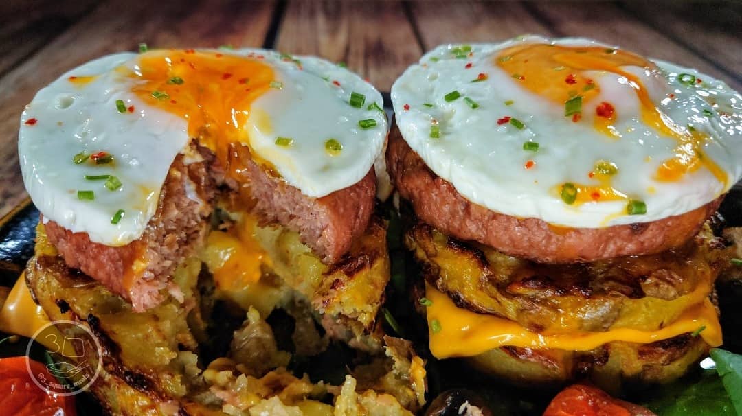 Vegetarian Maccy Style Breakfast Stack