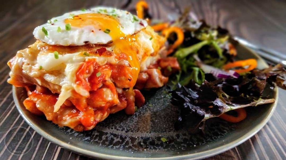Breakfast Lasagne with Sausages