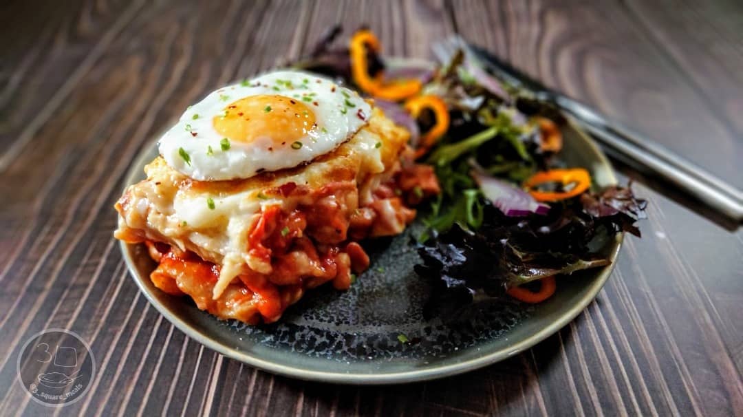 Breakfast Lasagne with Sausages