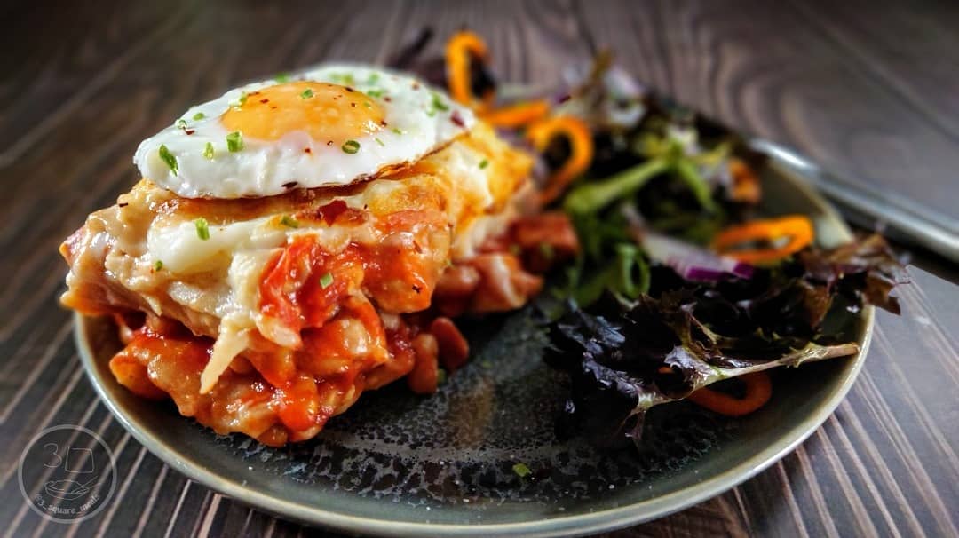Breakfast Lasagne with Sausages