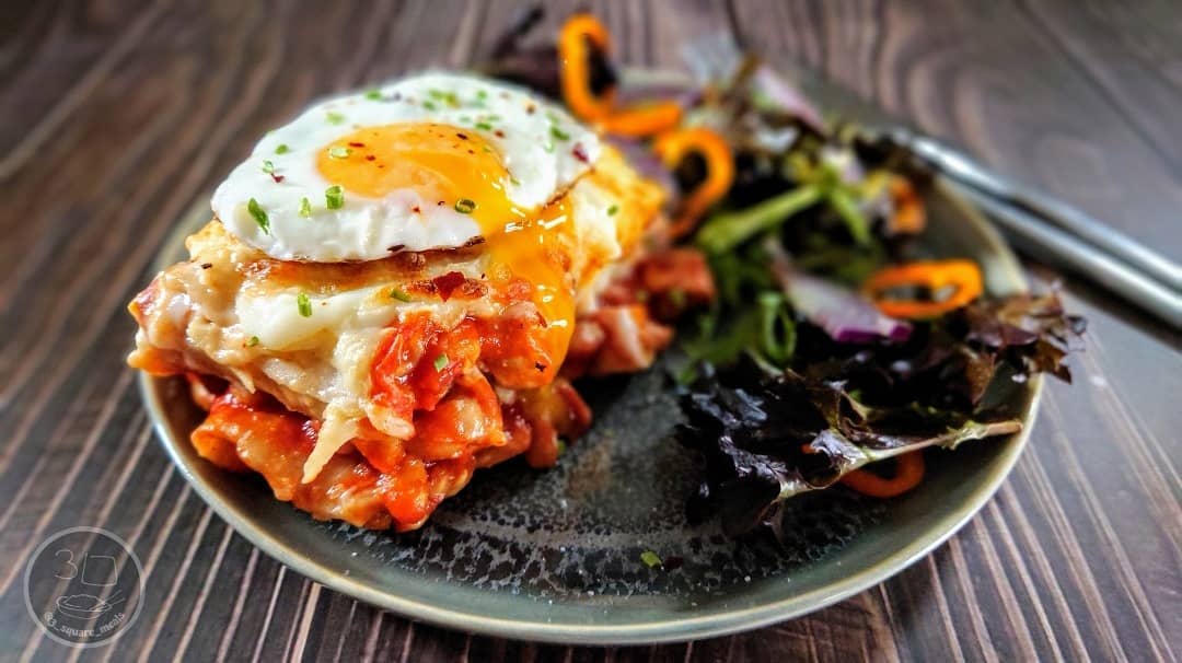 Breakfast Lasagne with Sausages