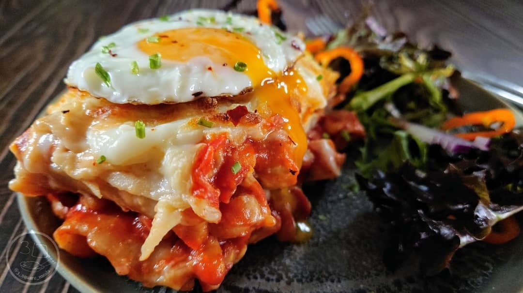 Breakfast Lasagne with Sausages