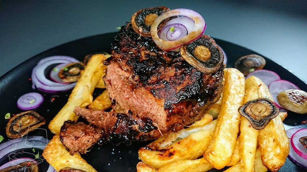 Vegan Pan-Fried Steak and Chips