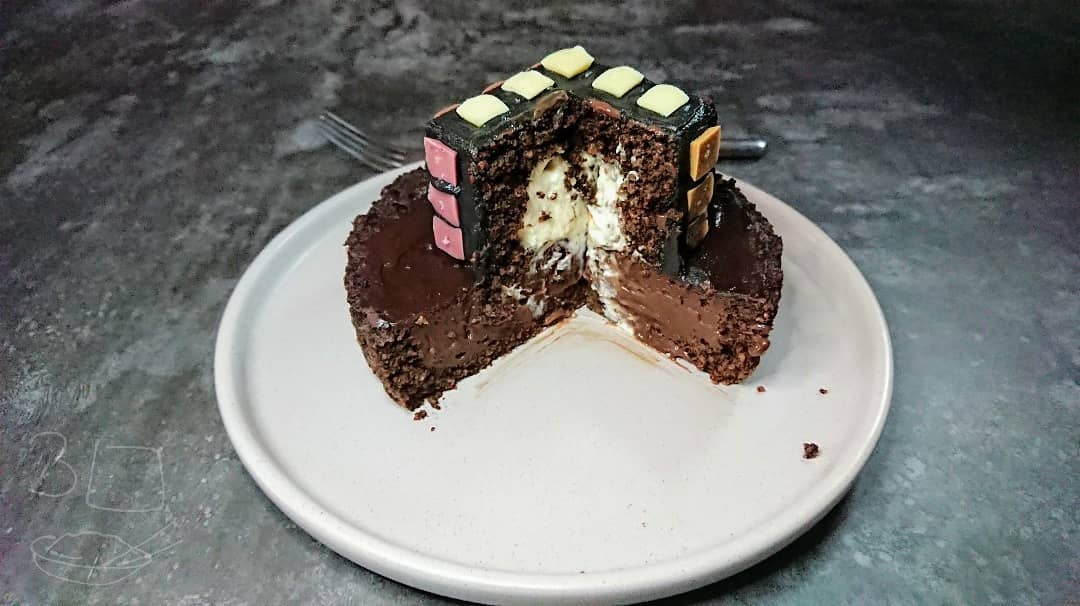 Chocolate Rubik's Cube Tart Creation