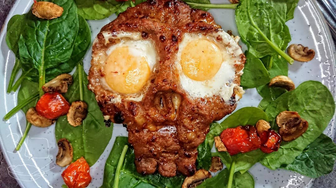 Halloween Themed Meat-Free Burger