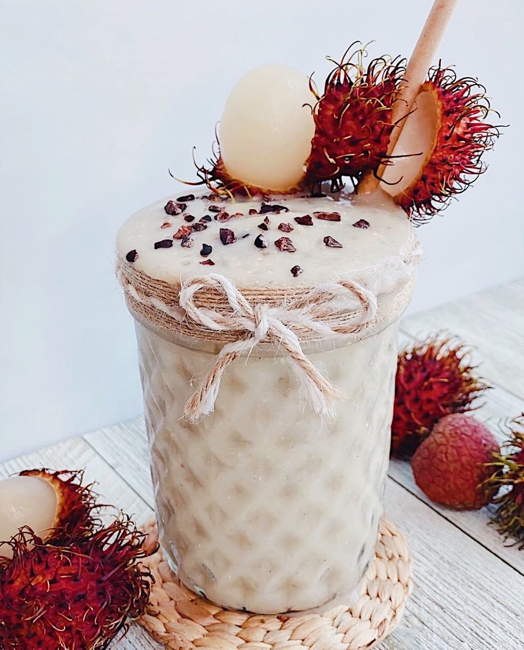 Dreamy Creamy Lychee and Rambutan Smoothie