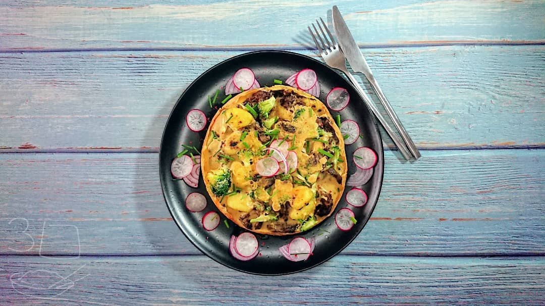 Beefless Gnocchi and Vegetable Pancake