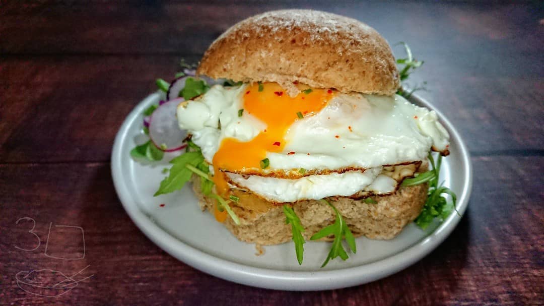 Triple Fried Egg Butty Sandwich