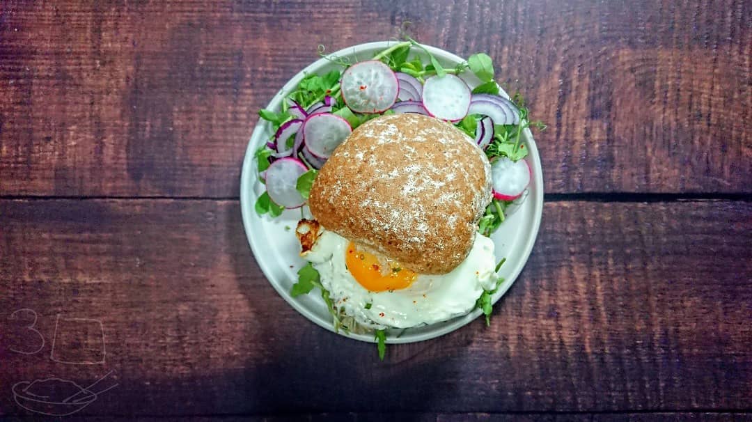 Triple Fried Egg Butty Sandwich
