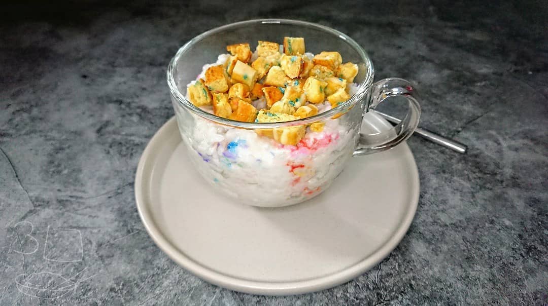 Birthday Cake Flavored Rice Pudding