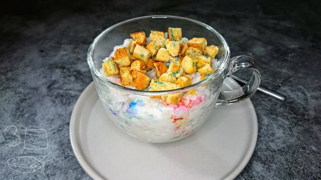 Birthday Cake Flavored Rice Pudding