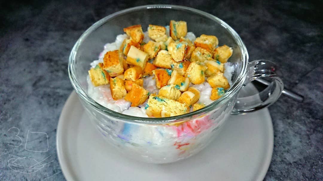 Birthday Cake Flavored Rice Pudding