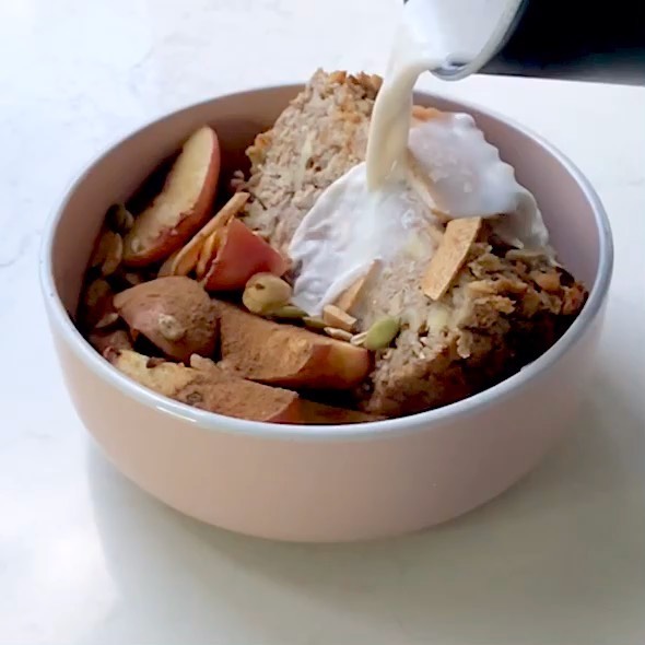 Apple and Walnut Baked Oats