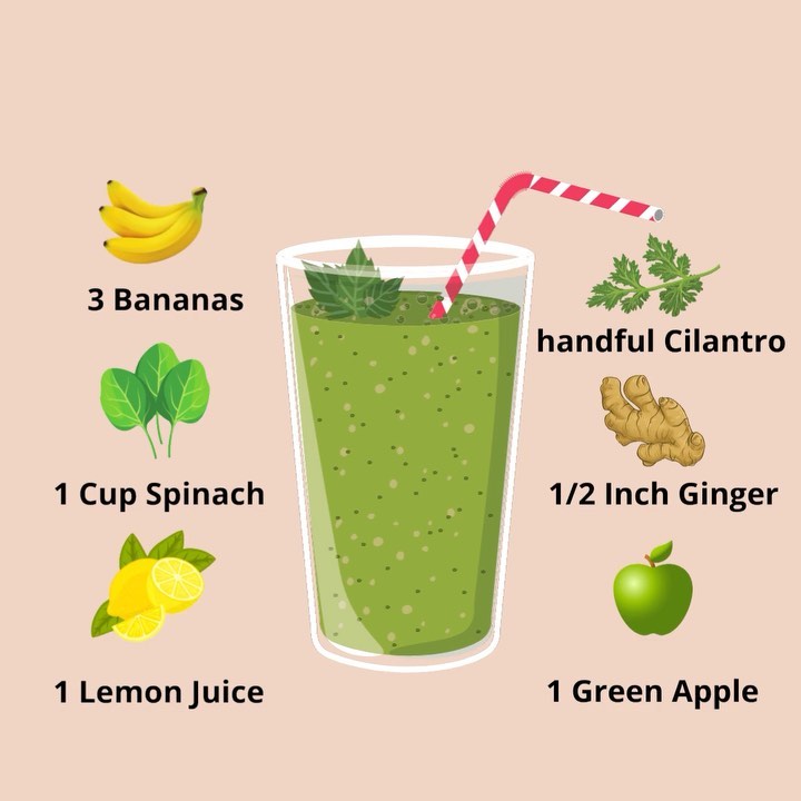 Detox Smoothie with Banana and Greens