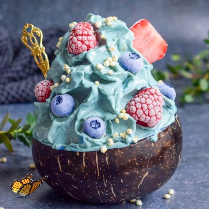 Blue Spirulina Nice Cream