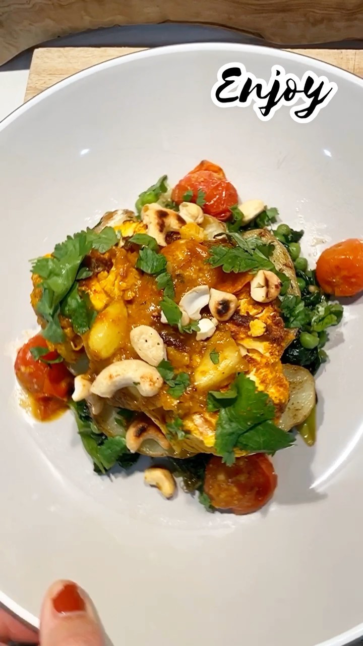 Roasted Cauliflower with Tikka Masala Sauce